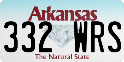 AR license plate 332WRS