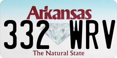 AR license plate 332WRV