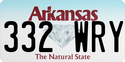 AR license plate 332WRY