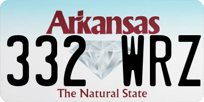AR license plate 332WRZ