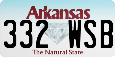 AR license plate 332WSB