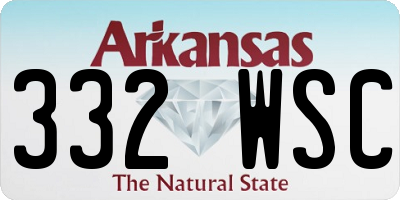 AR license plate 332WSC