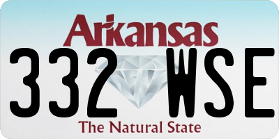 AR license plate 332WSE
