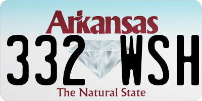 AR license plate 332WSH