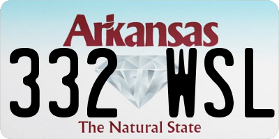AR license plate 332WSL