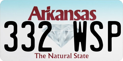 AR license plate 332WSP