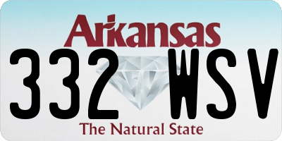 AR license plate 332WSV