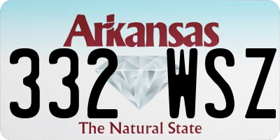 AR license plate 332WSZ