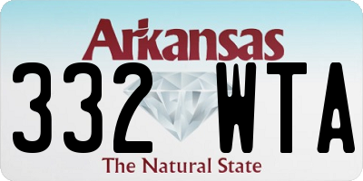 AR license plate 332WTA