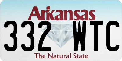 AR license plate 332WTC