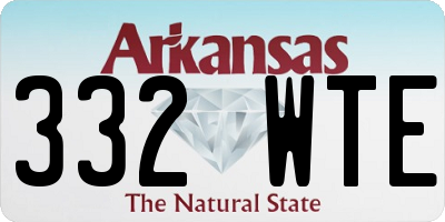 AR license plate 332WTE