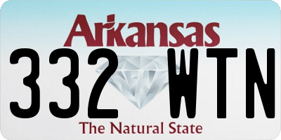 AR license plate 332WTN
