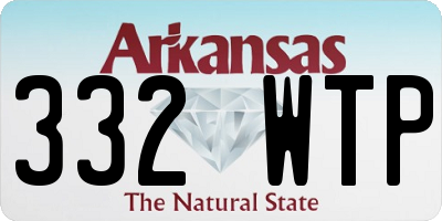 AR license plate 332WTP