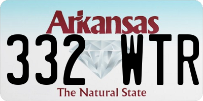 AR license plate 332WTR