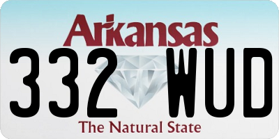 AR license plate 332WUD