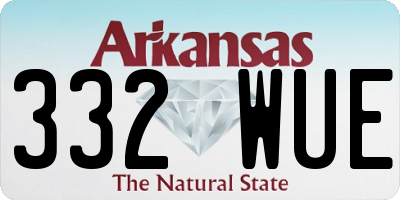 AR license plate 332WUE