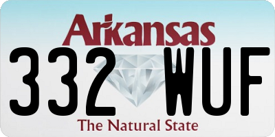 AR license plate 332WUF