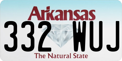 AR license plate 332WUJ