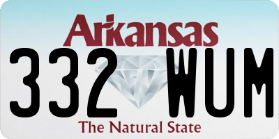 AR license plate 332WUM