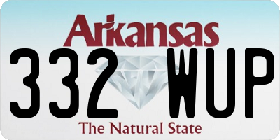 AR license plate 332WUP
