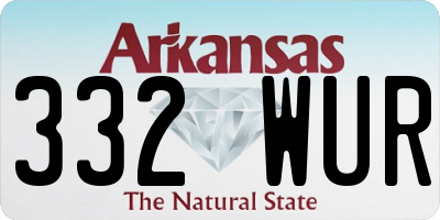 AR license plate 332WUR