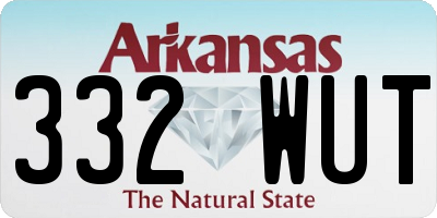 AR license plate 332WUT