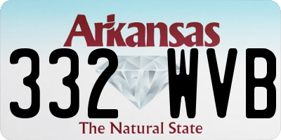 AR license plate 332WVB