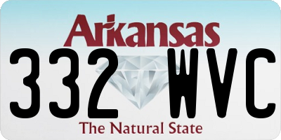 AR license plate 332WVC
