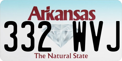 AR license plate 332WVJ