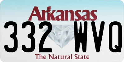AR license plate 332WVQ