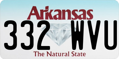 AR license plate 332WVU