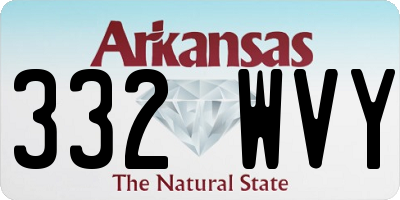 AR license plate 332WVY