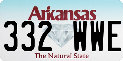 AR license plate 332WWE