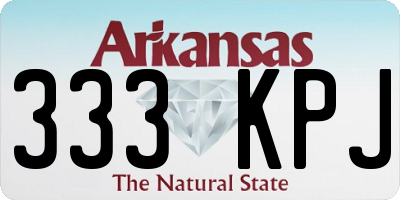 AR license plate 333KPJ