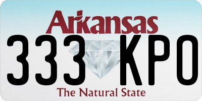 AR license plate 333KPO