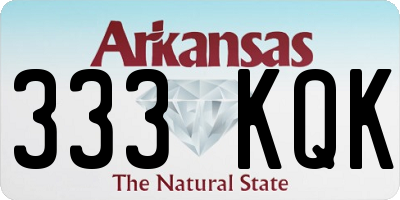 AR license plate 333KQK