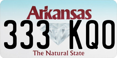 AR license plate 333KQO
