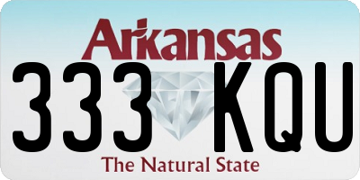 AR license plate 333KQU