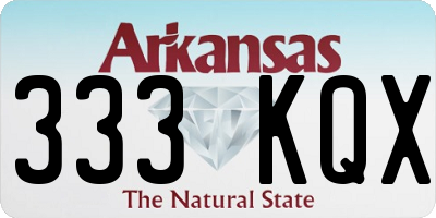 AR license plate 333KQX
