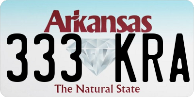 AR license plate 333KRA