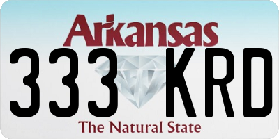AR license plate 333KRD