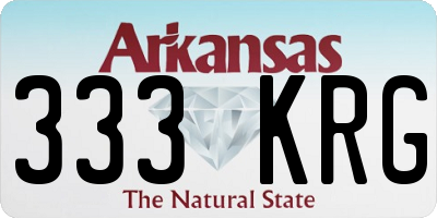 AR license plate 333KRG
