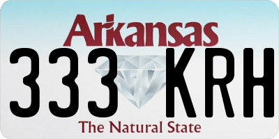 AR license plate 333KRH