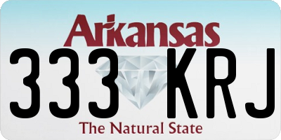 AR license plate 333KRJ