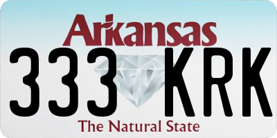 AR license plate 333KRK