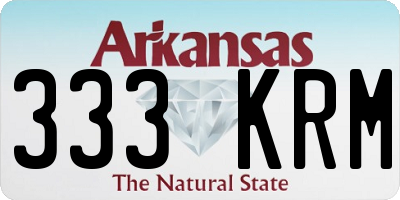 AR license plate 333KRM
