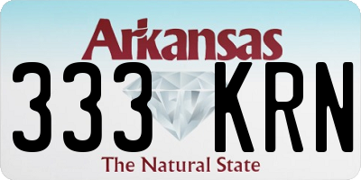 AR license plate 333KRN