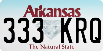 AR license plate 333KRQ