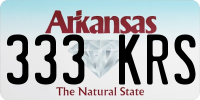 AR license plate 333KRS
