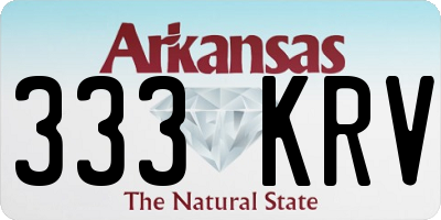 AR license plate 333KRV